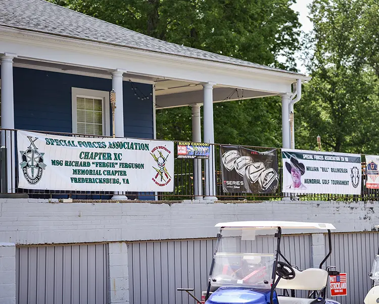 banners at spring golf tournament